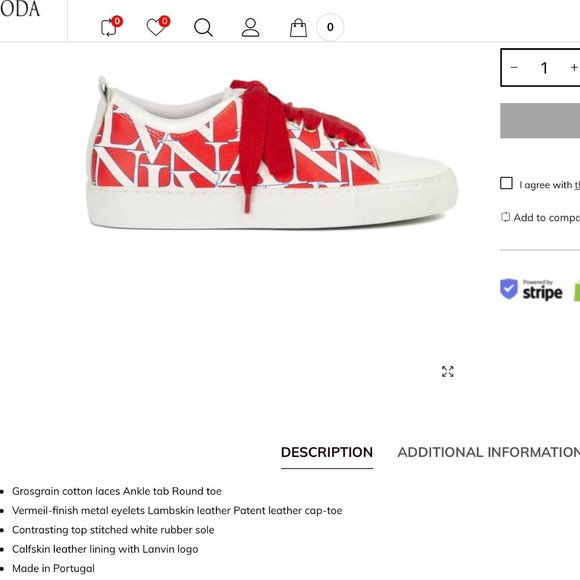 🎉🥂 HP 🥂🎉 LANVIN WOMENS LOGO PRINT SNEAKERS IN RUBY - Picture 2 of 9